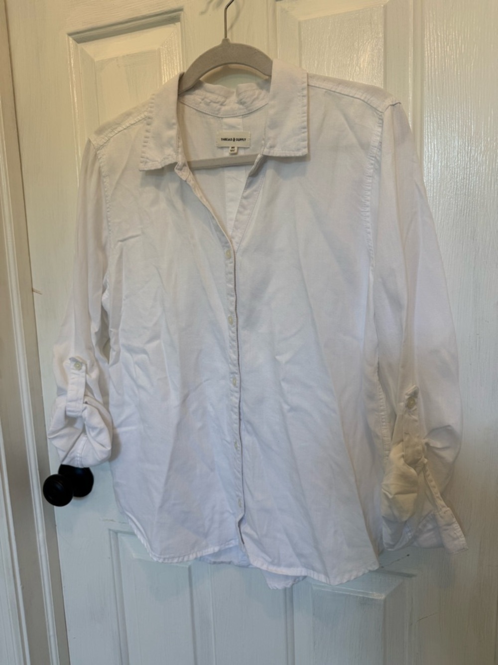 Thread & Supply White Collared Shirt